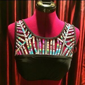 HOBIE Tribal Cut Out Bikini Top Swim Top Bathingsuit Top Swimsuit top  New